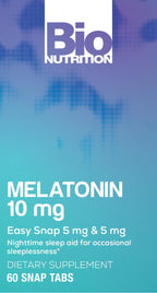 Bio Nutrition Melatonin 10 mg Tablets for Sleep - 60 Count - image 5