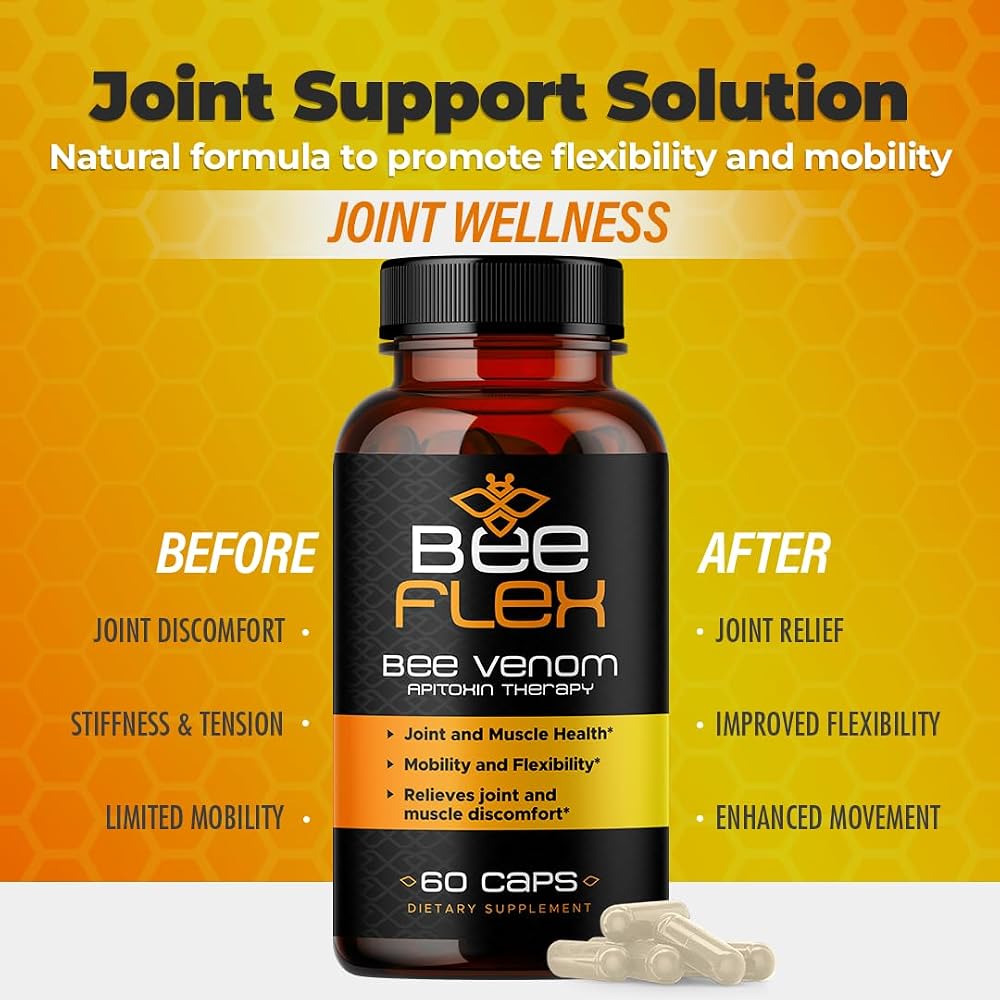 AURA VITAMINS Bee Flex Joint Support Glucosamine & Turmeric - 60 Capsules - image 6