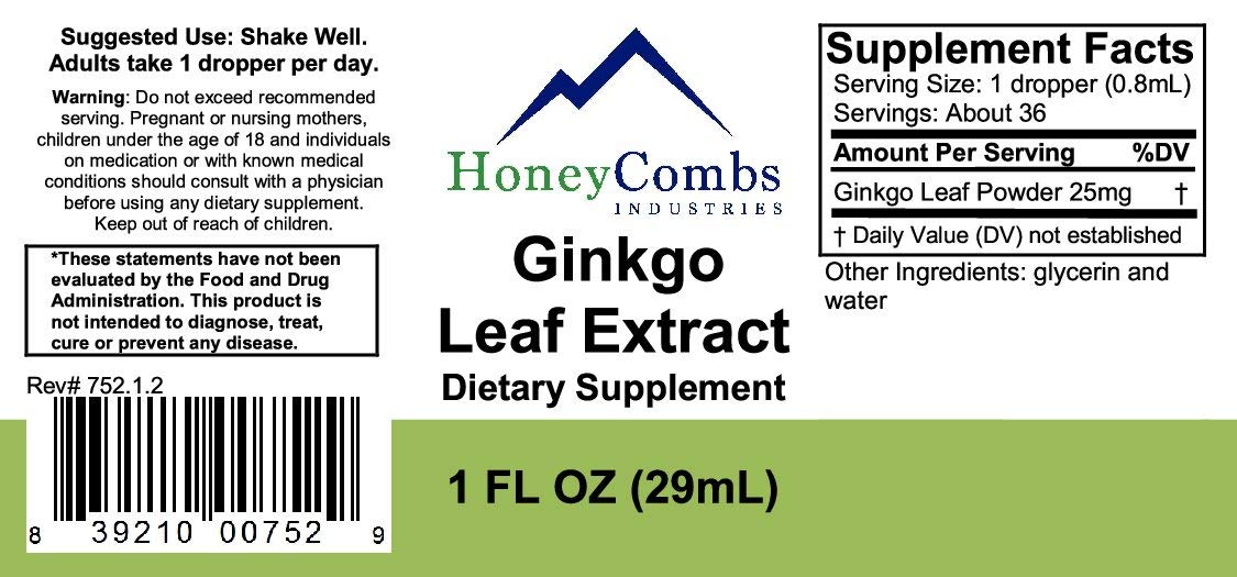 HoneyCombs Ginkgo Biloba Liquid Drops for Memory Support - 1 Ounce - image 2