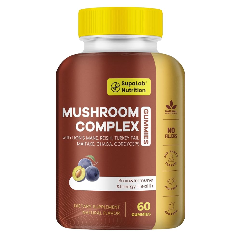 MEGNETA Premium Mushroom Gummies - 60 Capsules