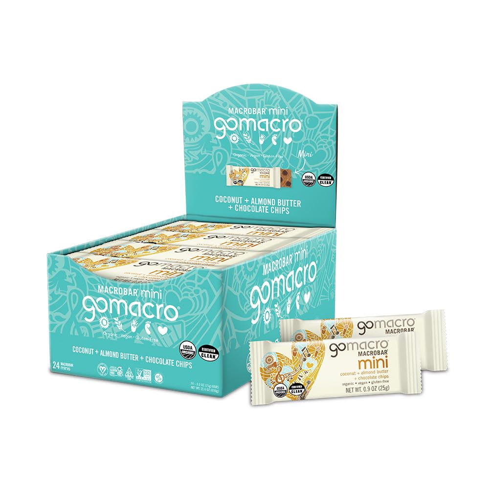 GoMacro MacroBar Mini Coconut Almond Butter Chocolate - 24 Count