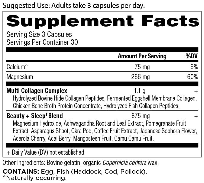 Ancient Nutrition Multi Collagen Peptides Capsules for Beauty & Sleep - image 2