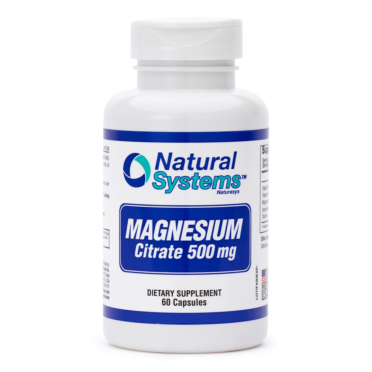 Natural Systems Magnesium Citrate 500mg - 60 Capsules