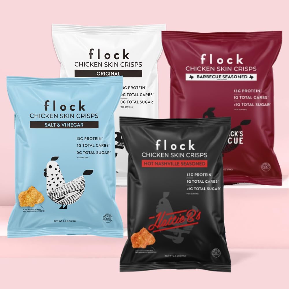 Flock Keto Chicken Skin Chips Variety Pack - 4 x 2.5oz - image 6