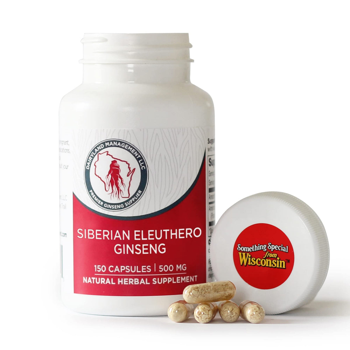 Dairyland Ginseng Siberian Eleuthero Root Capsules - 150 Count