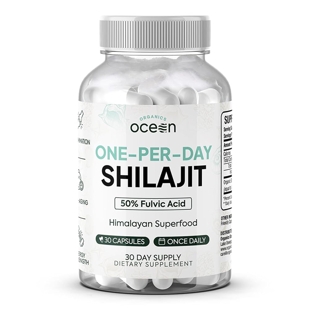 Organics Ocean One-Per-Day Shilajit for Men and Women - Natural