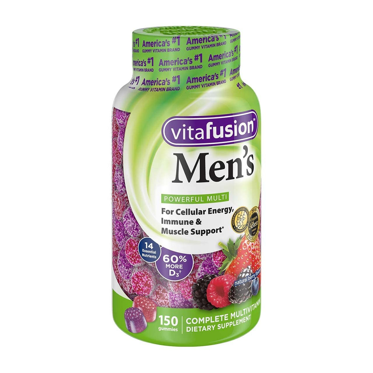 iPoplor Men's Complete Multivitamin Gummies Natural Berry - 300 Count - image 5