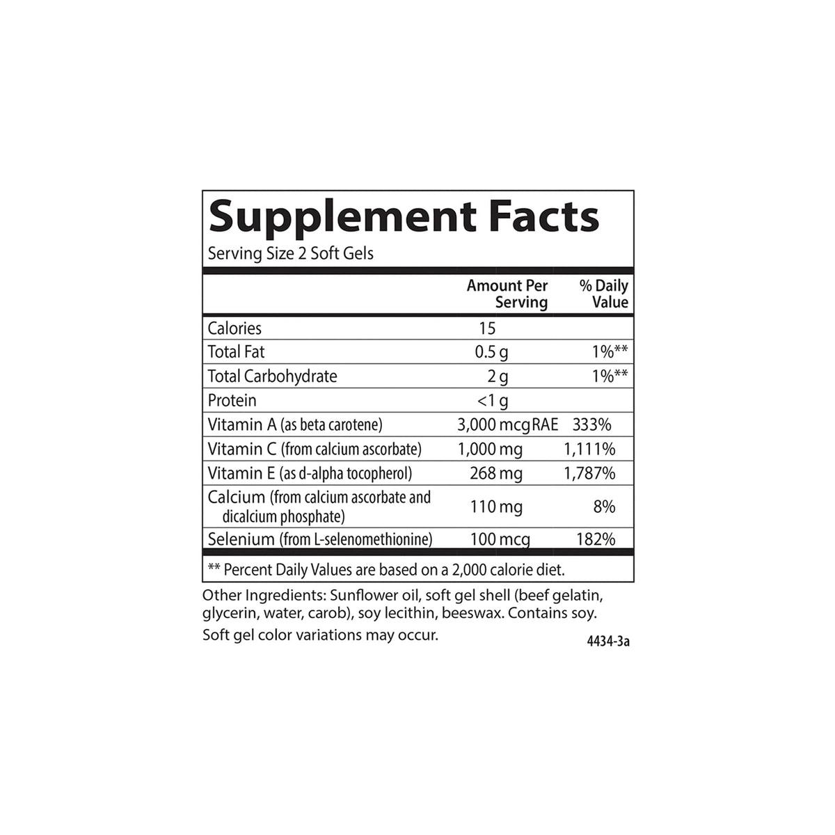 Carlson ACES Vitamins A, C, E + Selenium - 300 Softgels - image 4
