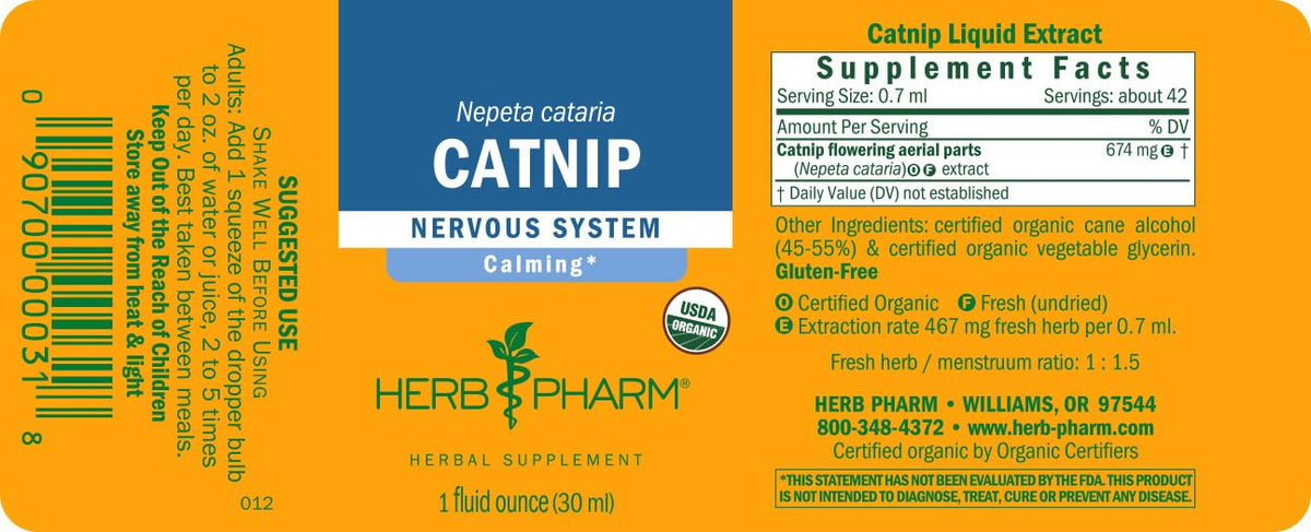 Herb Pharm Catnip Liquid Herbal Extract Nervous System Support - 1 oz - image 7
