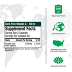 NutraMedix Corn-Free Vitamin C 1000 mg - 120 Vegetable Capsules - image 5