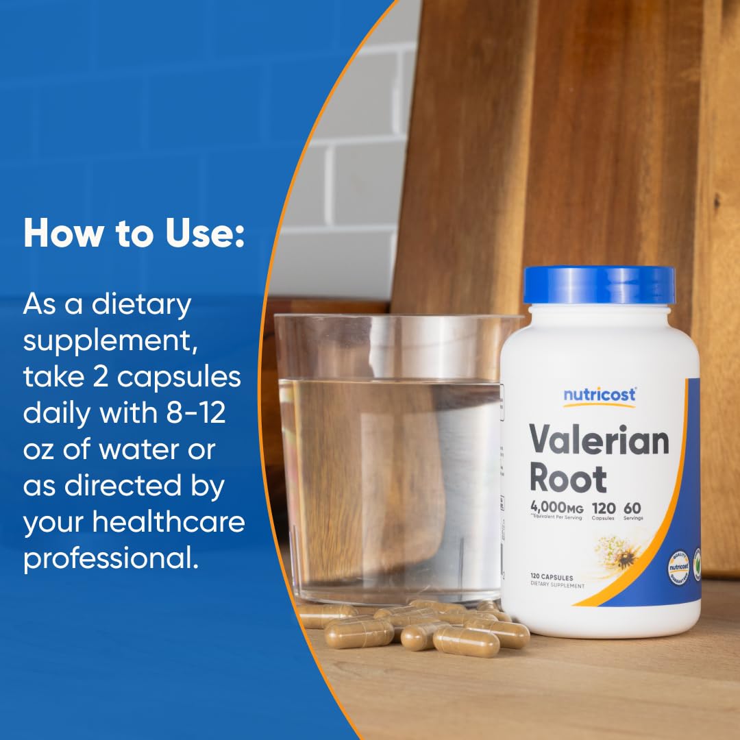 Nutricost Valerian Root Extract 1000mg - 120 Capsules - image 7