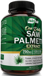 NutriFlair Saw Palmetto Extract 750mg - 120 Capsules - image 4