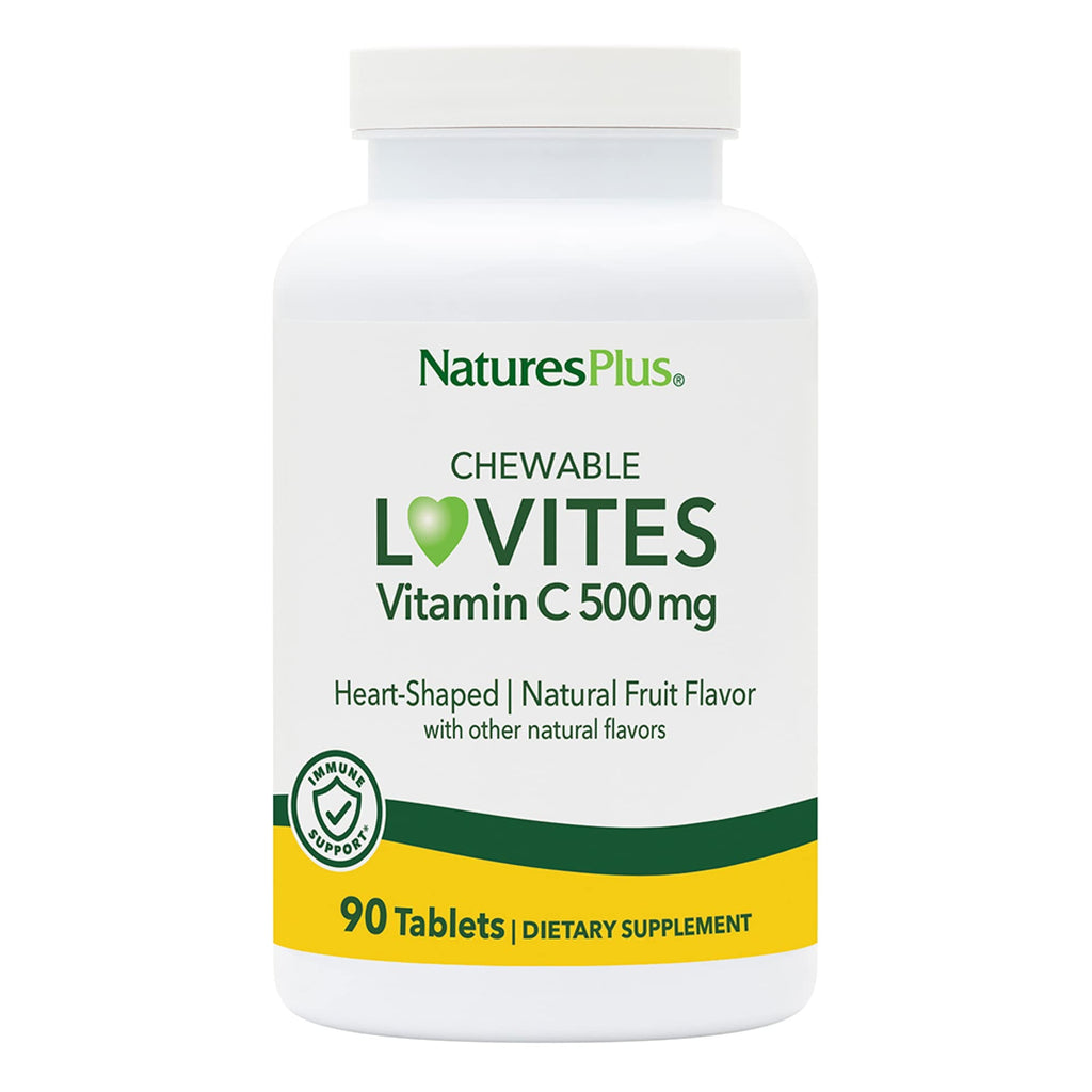 NaturesPlus Lovites Vitamin C 500mg Chewable Tablets - 90 Count