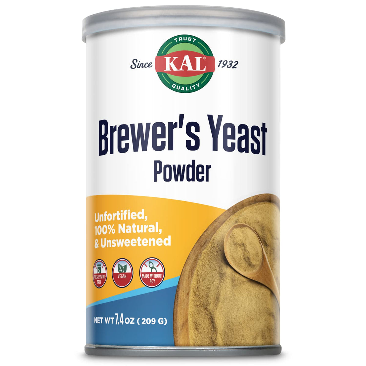 KAL Brewers Yeast Powder Unfortified - 7.4 oz