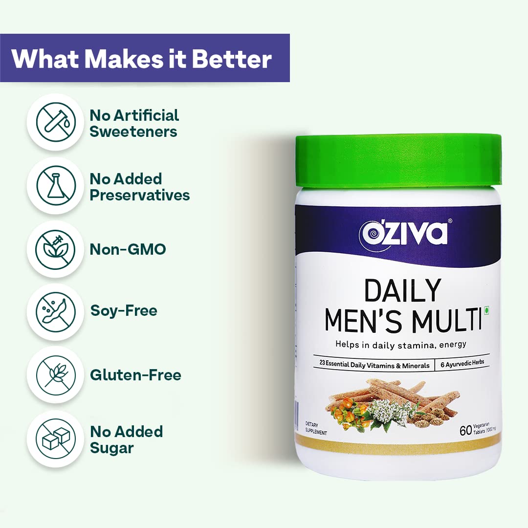 OZIVA Daily Men's Multivitamin for Energy & Immunity - 60 Tablets - image 5