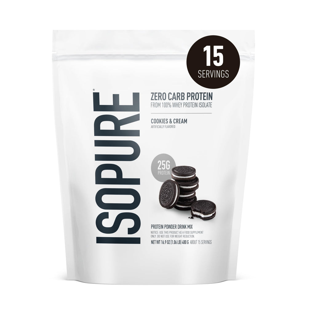 Isopure Zero Carb Whey Isolate Protein Powder Cookies & Cream - 1 lb