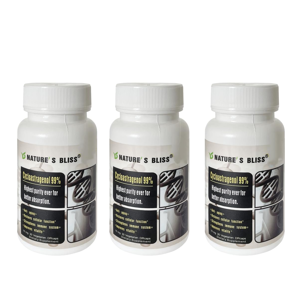 Nature'sbliss DRcaps Cycloastragenol 99%+, Made in USA, 10mg