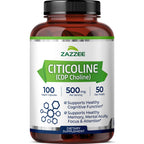 Zazzee Extra Strength Citicoline 500 mg - 100 Vegan Capsules