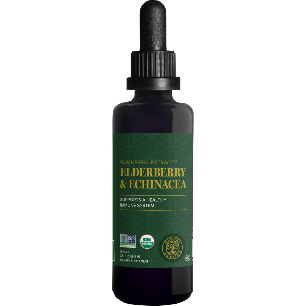 Global Healing Center Elderberry Echinacea Liquid Immune Support - 2 Oz