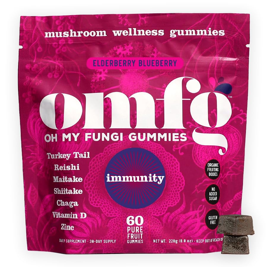 OH MY FUNGI GUMMIES Mushroom Supplement Gummies for Immunity - 60 Count