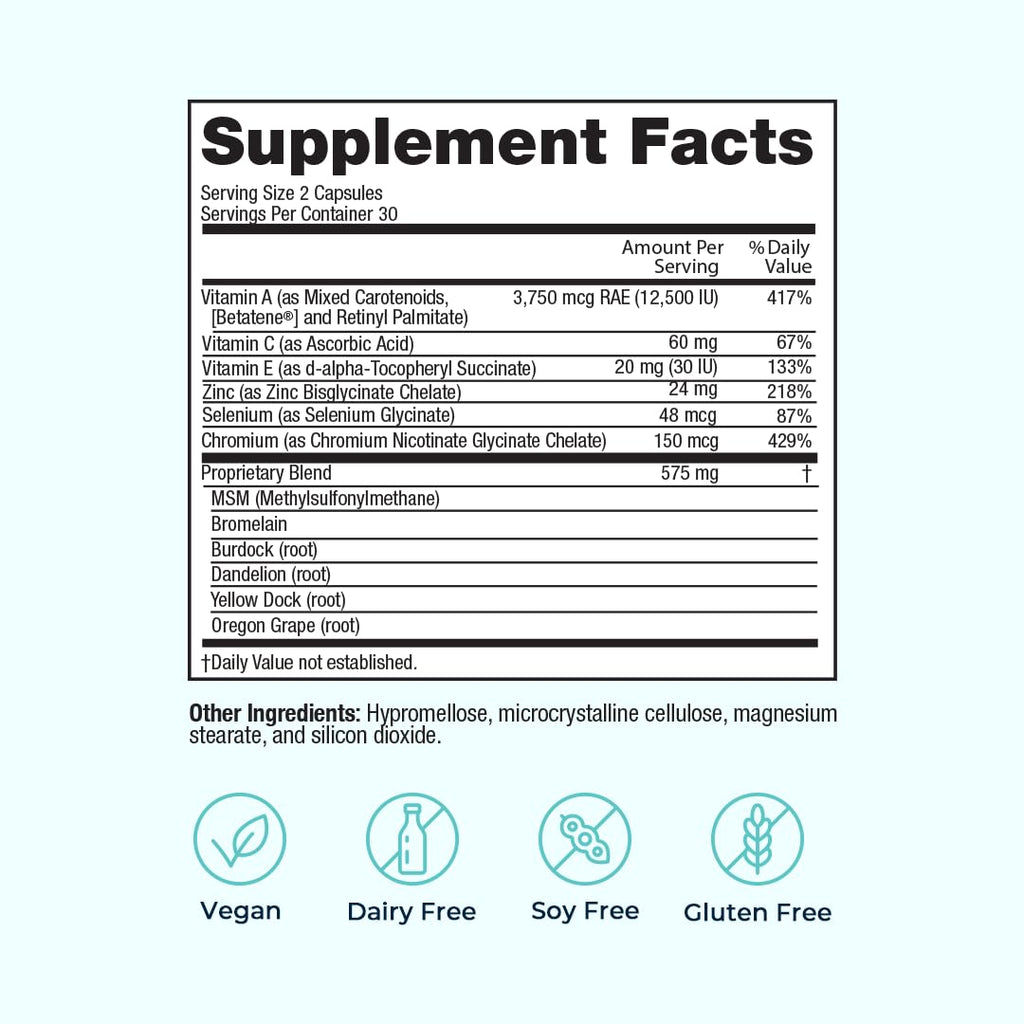 VitaMedica Clear Skin Vitamin Formula - 60 Capsules - image 3