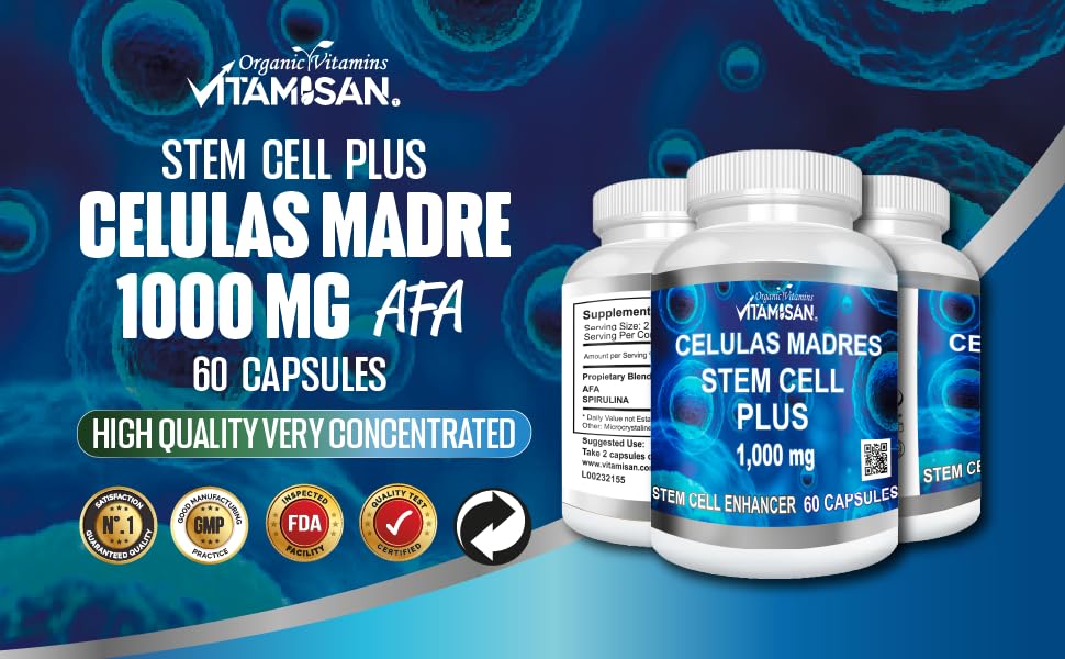 VITAMISAN Celulas Madres Blue Green Algae AFA - 60 Capsules - image 5