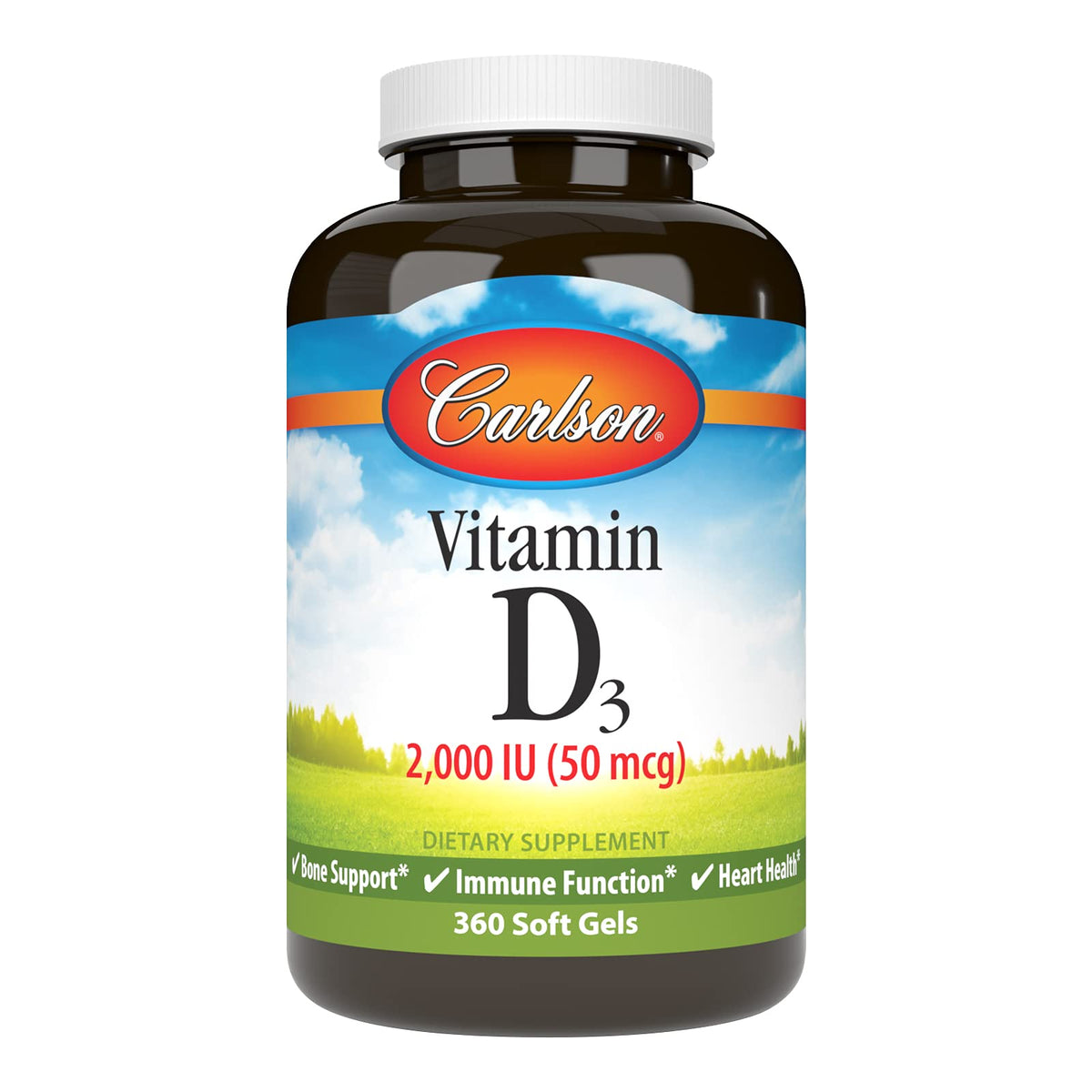 Carlson Vitamin D3 2000 IU Bone Health - 360 Softgels