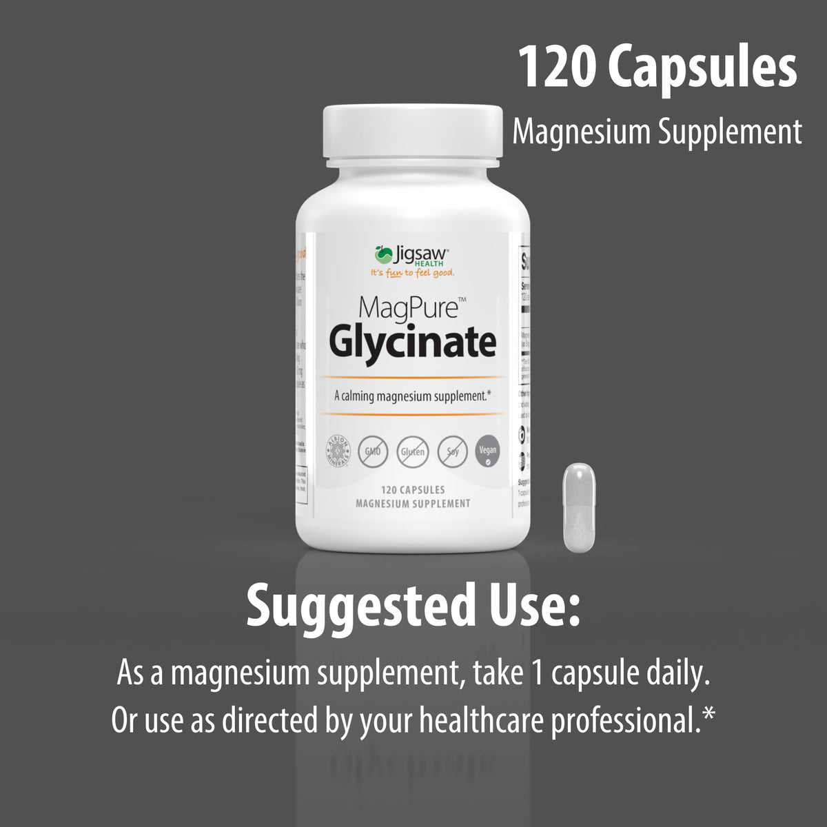 Jigsaw Health MagPure Glycinate Magnesium - 120 Capsules - image 7