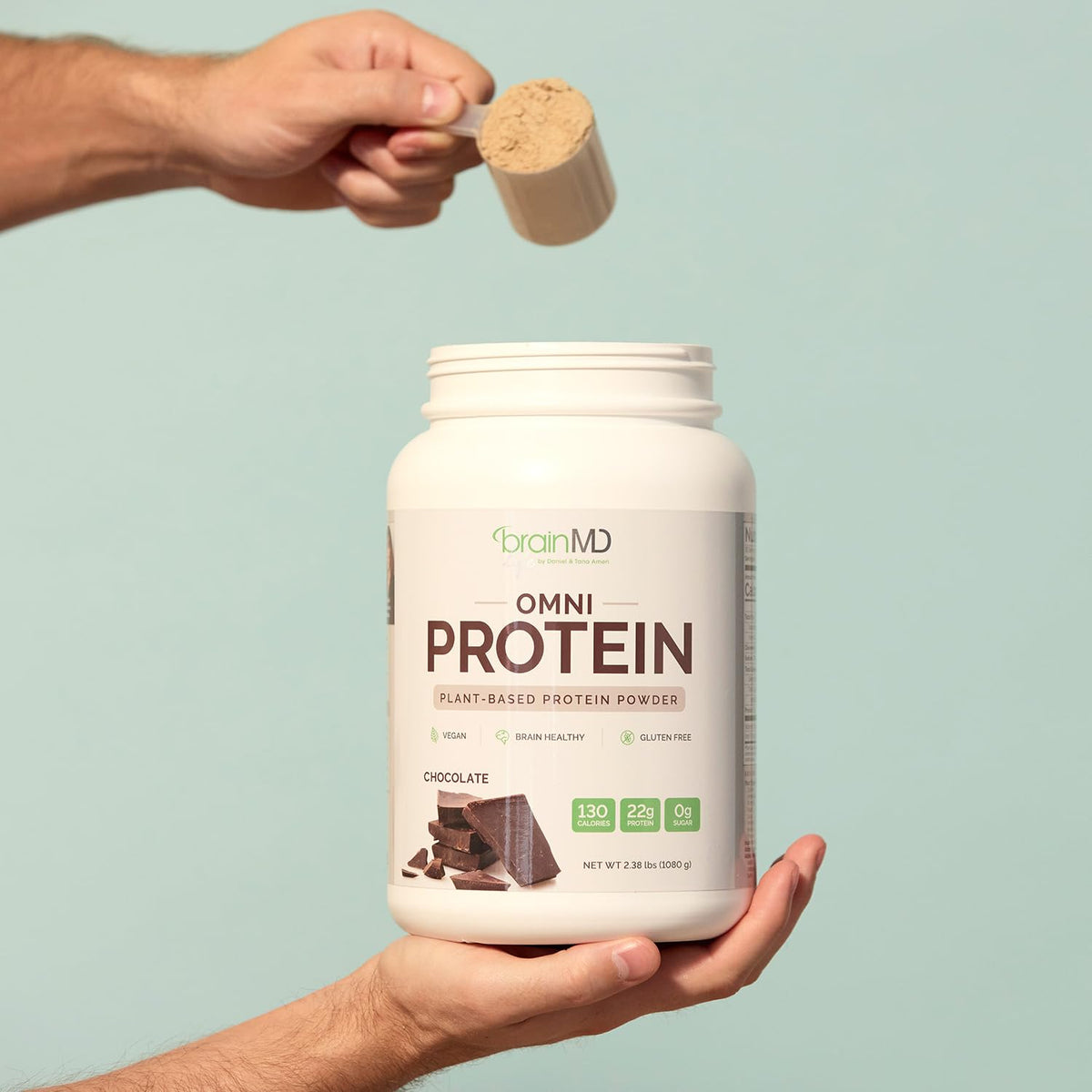 BrainMD Omni Protein Plant-Based Powder Chocolate - 30 Servings - image 5