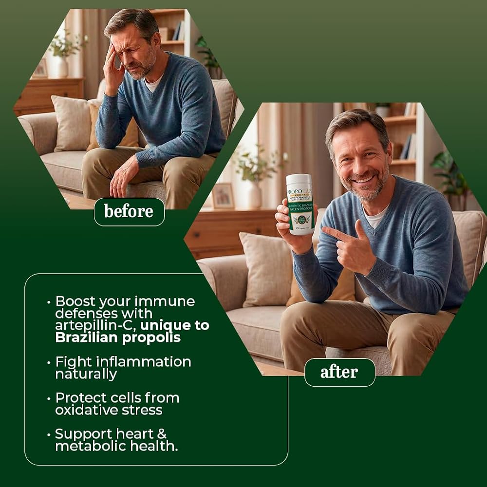 Beelife Green Propolis Capsules Immune Support - 120 Capsules - image 3