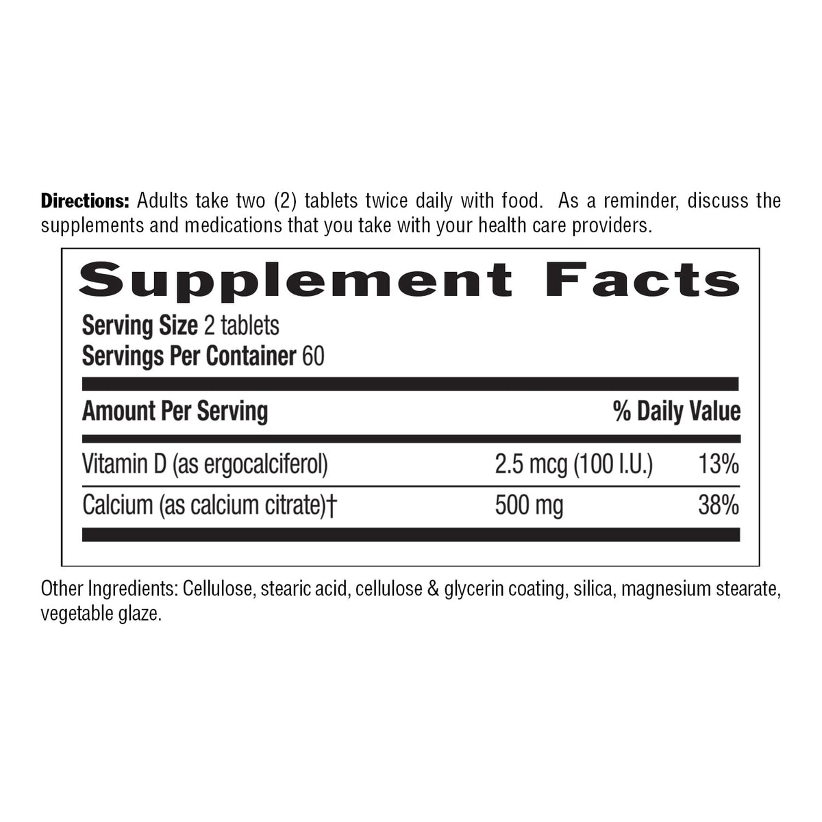Country Life Calcium Citrate with Vitamin D 500mg - 120 Tablets - image 3
