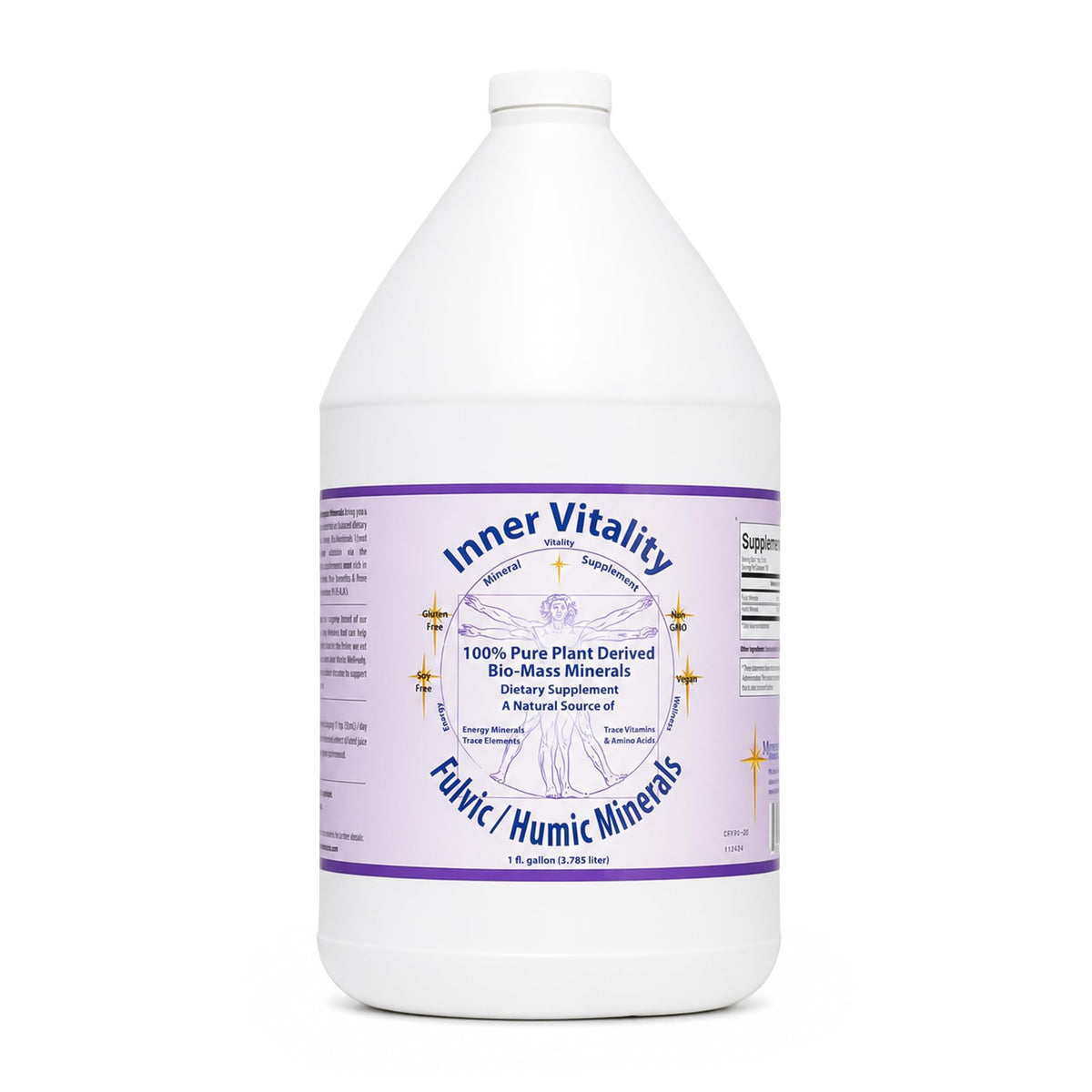 Inner Vitality Fulvic Humic Mineral Blend Trace Minerals - 128 Fl Oz