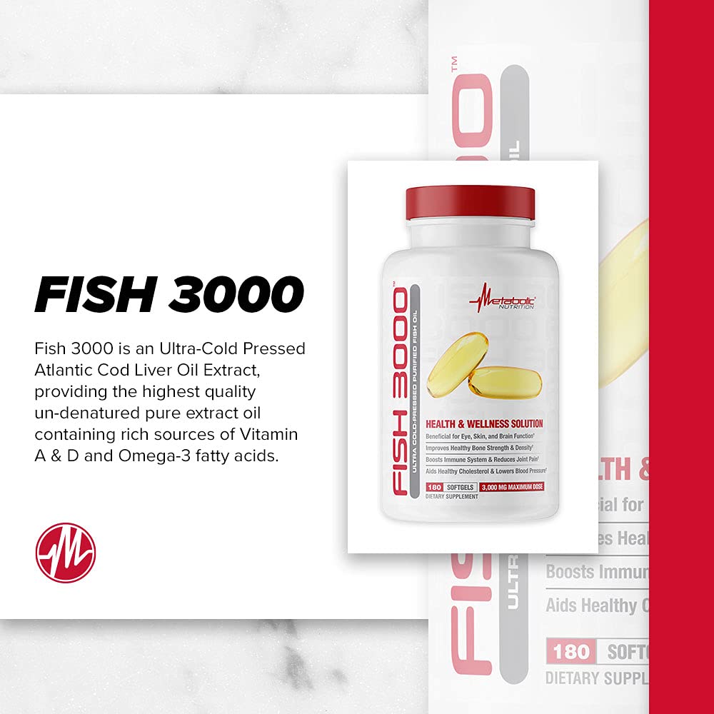 Metabolic Nutrition Fish 3000 Omega-3 Fish Oil - 180 Softgels - image 5