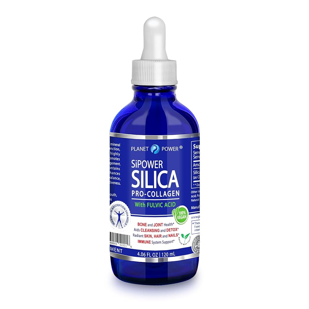Planet Power SiPower Silica Vegan Collagen Liquid - 4 Fl Oz