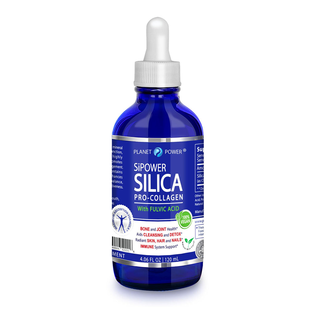Planet Power SiPower Silica Vegan Collagen Liquid - 4 Fl Oz