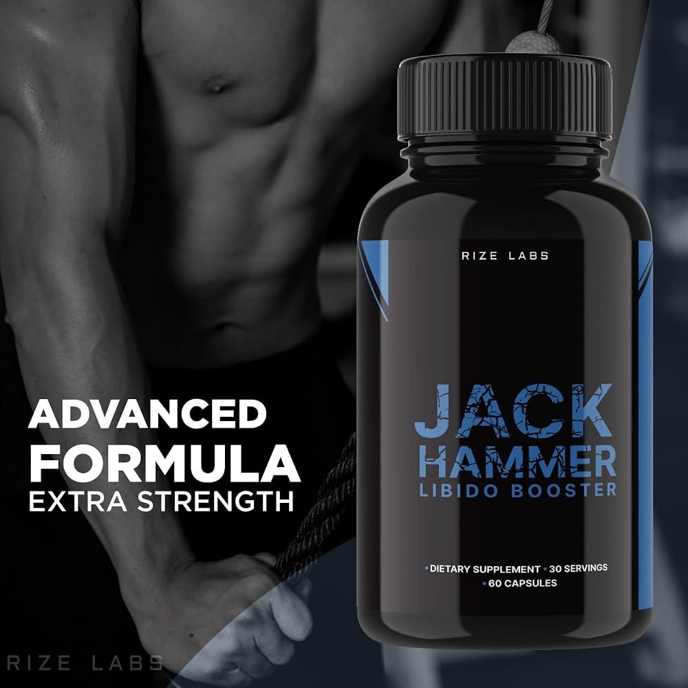 rize labs Jack Hammer Libido Booster for Men - 300 Capsules - image 3