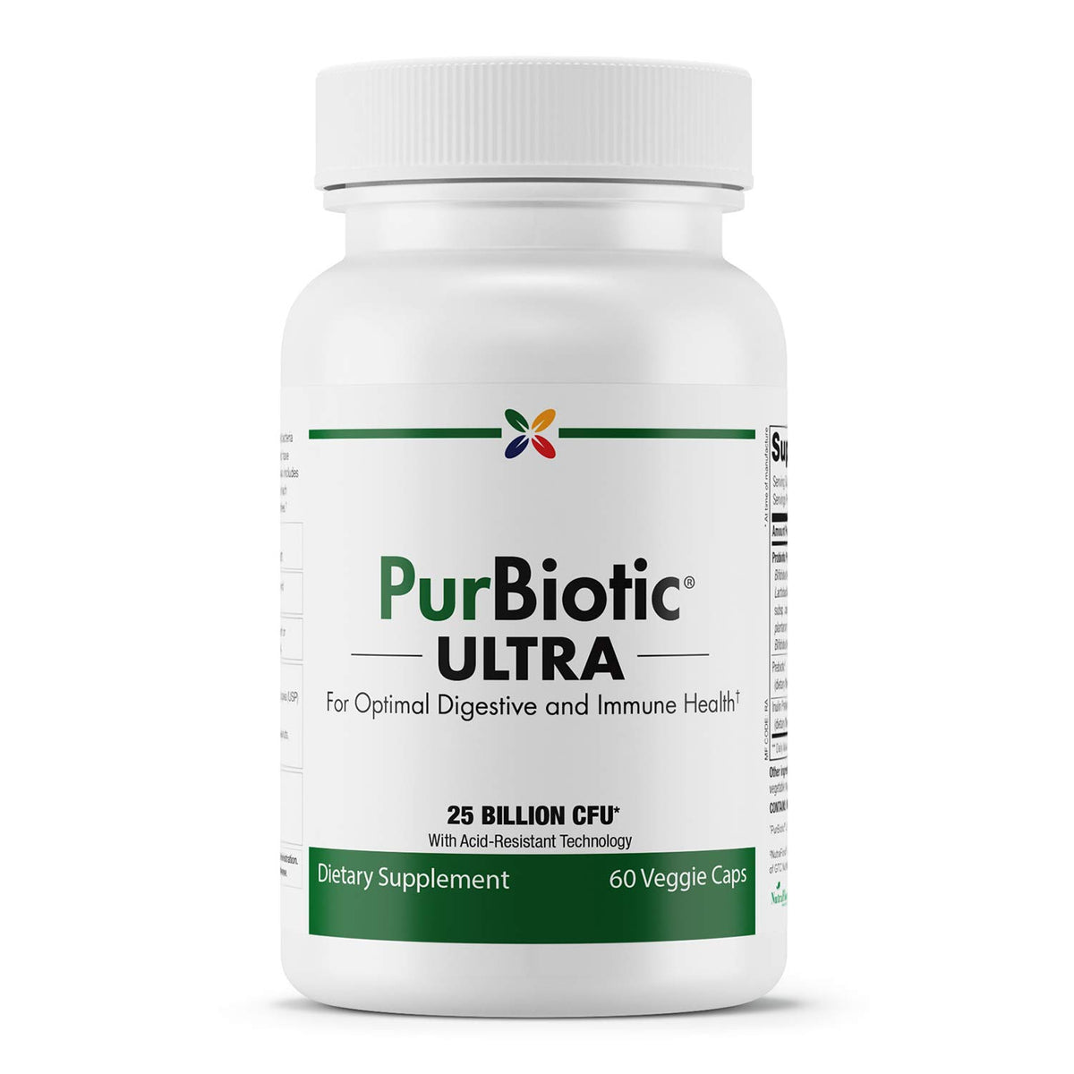 Stop Aging Now PurBiotic ULTRA 25 Billion CFU - 60 Vegetarian Capsules
