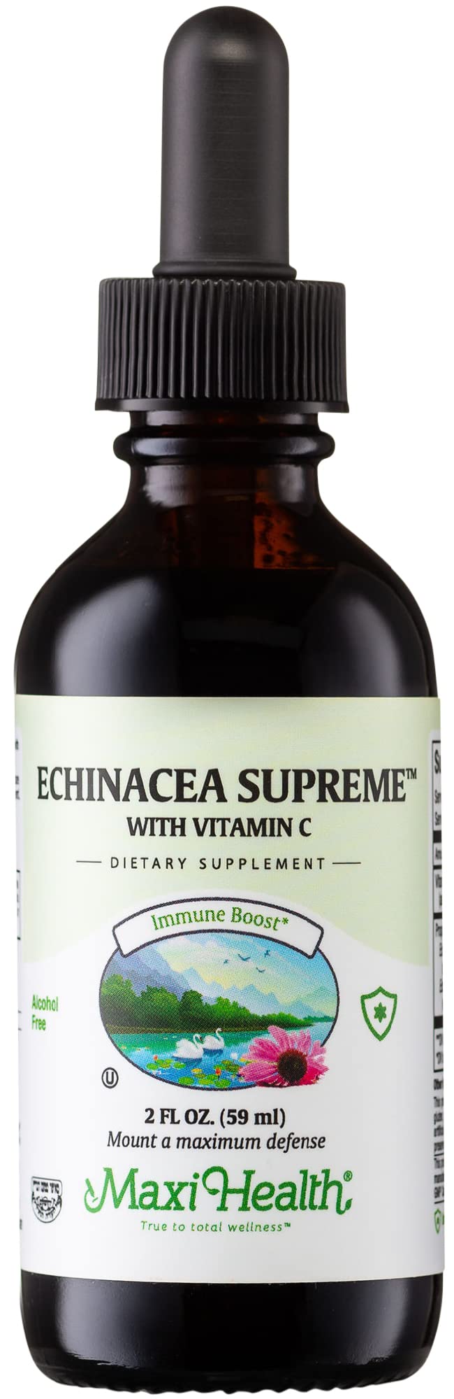 Maxi Health Echinacea Supplement Liquid with Vitamin C - 2 fl oz