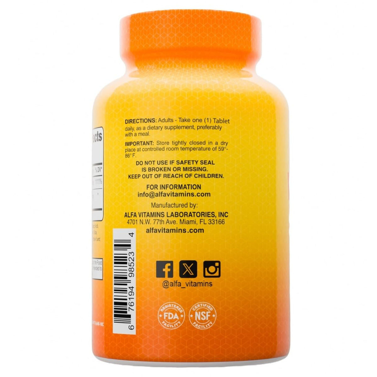 ALFA VITAMINS Vitamin C with Rose Hips 1000 mg - 100 Tablets - image 3