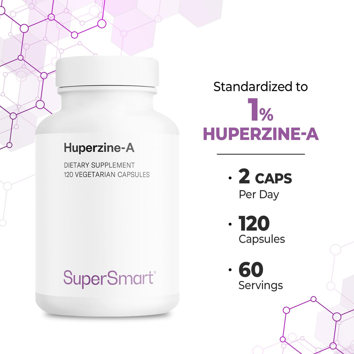 Supersmart Huperzine-A 100 mcg per Day - 120 Vegetarian Capsules - image 5