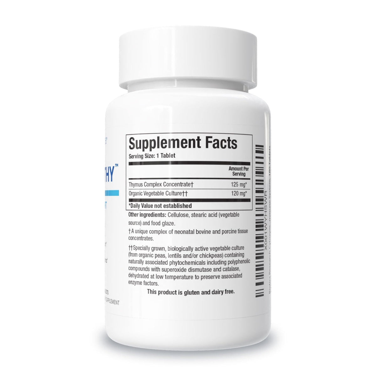 BIOTICS RESEARCH Cytozyme Thy Thymus Concentrate 125mg - 180 Tablets - image 2