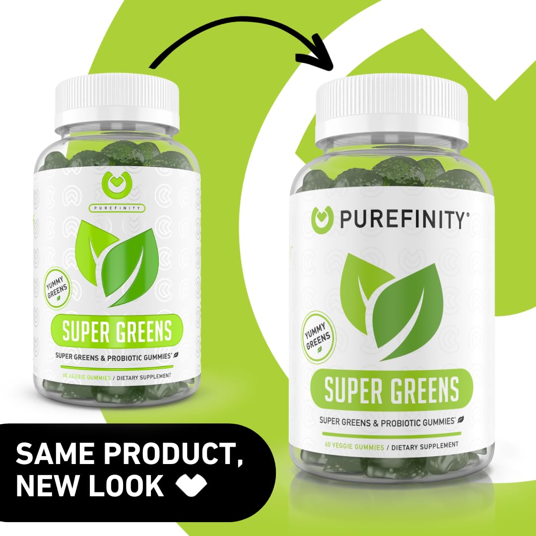 PUREFINITY Daily Super Greens Gummies with Spirulina - 60 Count - image 2