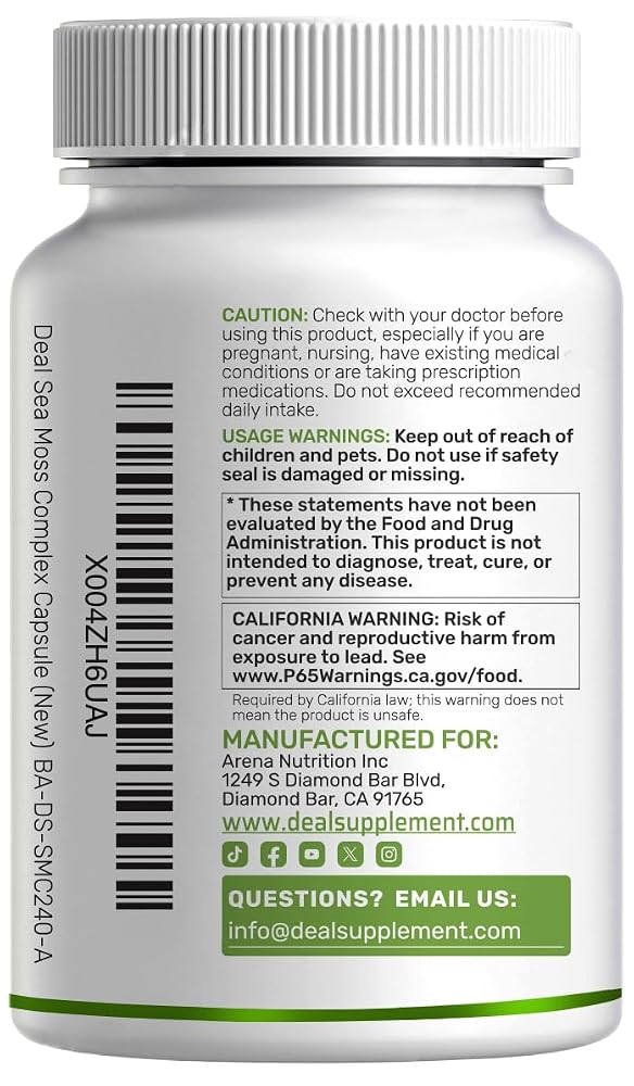 DEAL SUPPLEMENT 14-in-1 Irish Sea Moss Complex - 240 Vegetarian Capsules - image 7