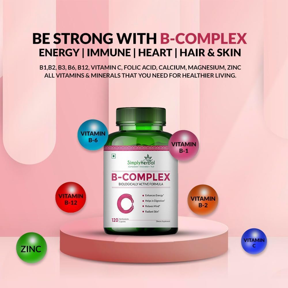 Generic Vitamin B Complex Capsules for Energy & Brain Support - 120 Capsules - image 2