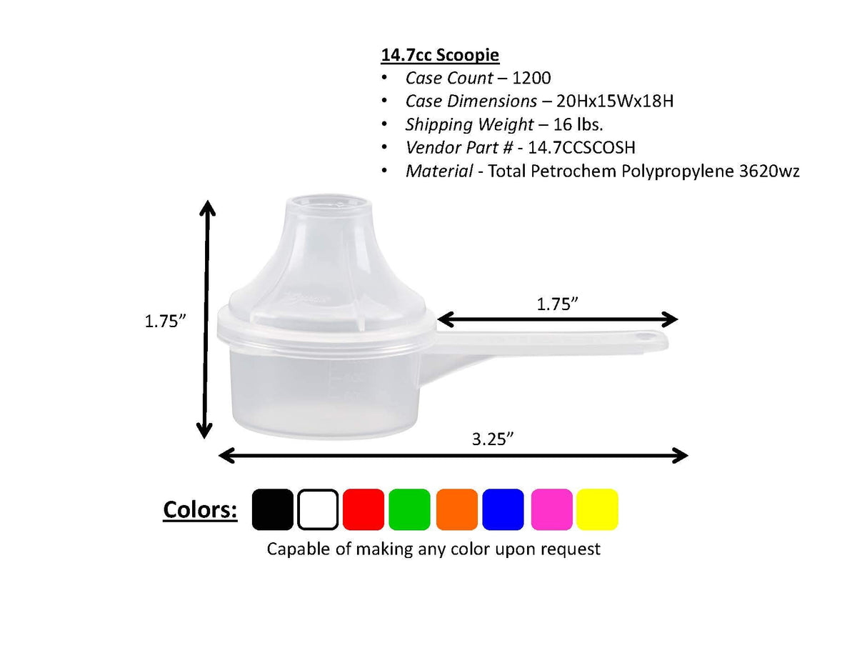 The Scoopie Measuring Scoop & Funnel 15cc - 5-Pack - image 3