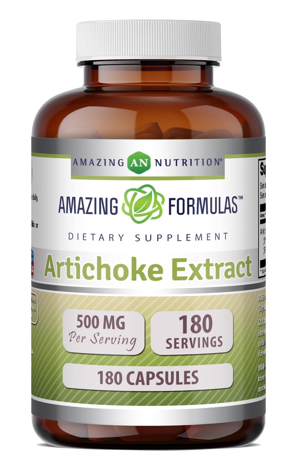 Amazing Nutrition Artichoke Extract 500 mg - 180 Capsules