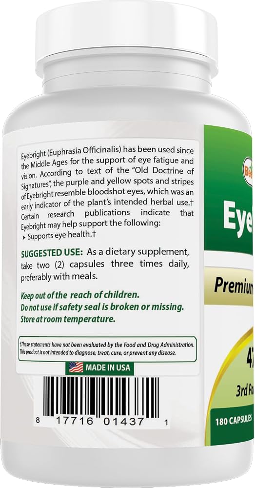 Best Naturals Eyebright 470 mg 180 Capsules - image 8