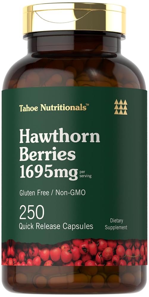 Tahoe Nutritionals Hawthorn Berry Capsules 1695 mg - 250 Count
