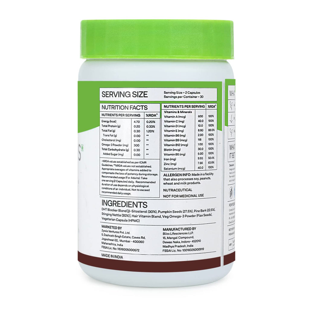 OZiva Hair Vitamins Capsules with Keratin Builder - 2 Count - image 7