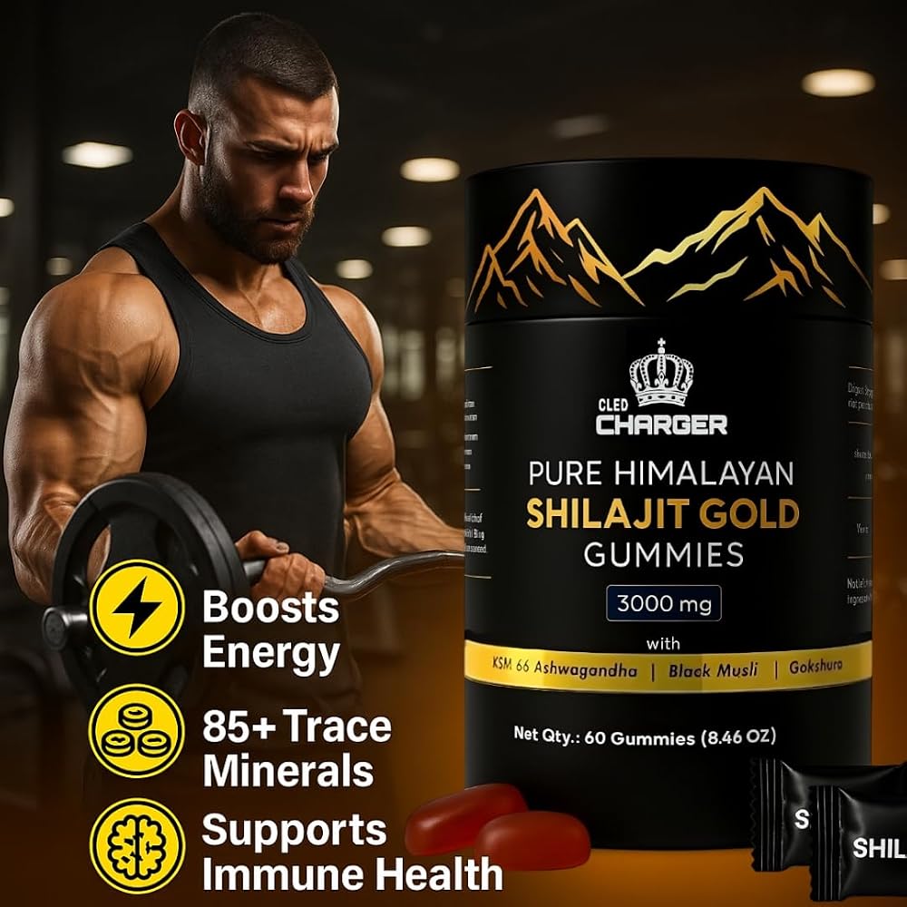 Cled Charger Shilajit Gummies with Ashwagandha & Gokshura - 60 Gummies - image 2